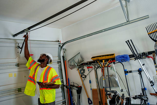 Professional Garage Door Panel Replacement technician working in Casey, IL
